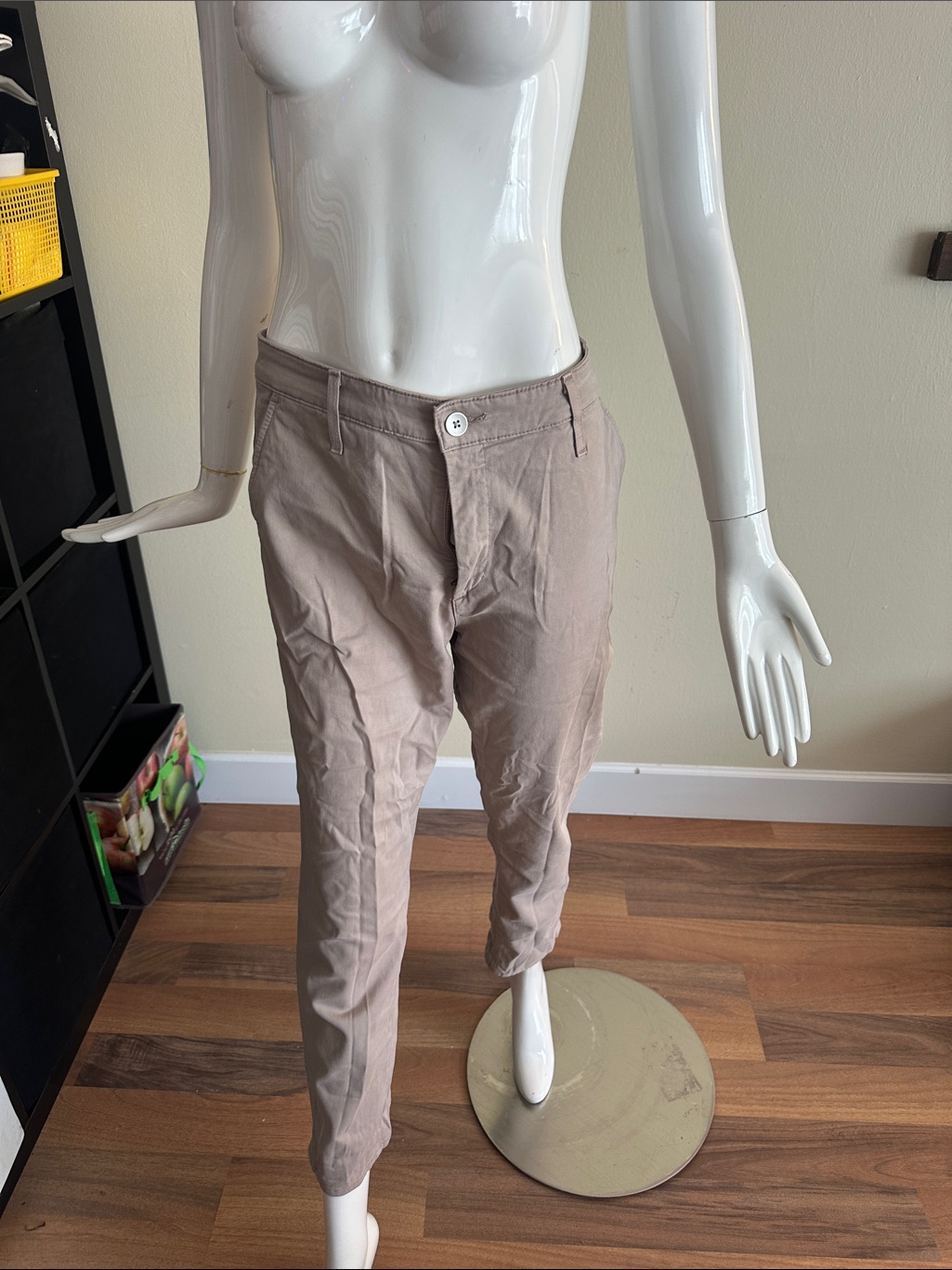 Ag Adriano Goldschmied Slim Chinos In Taupe